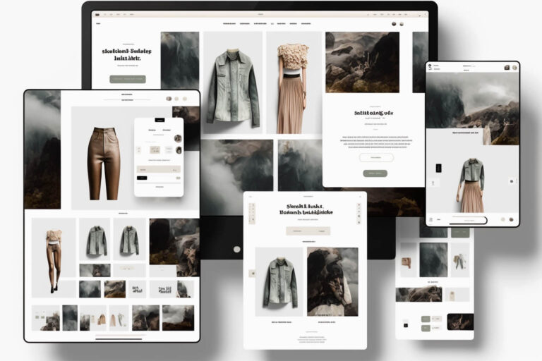 Modèle site internet de vente de vêtements à la mode
